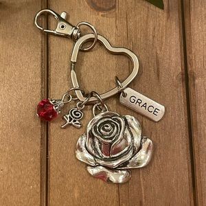 Rose Purse Charm / Keychain